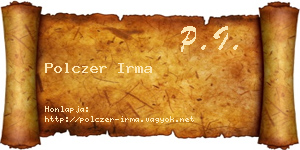 Polczer Irma névjegykártya