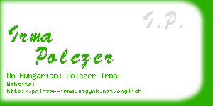 irma polczer business card